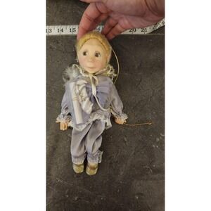 Vintage JKC 2004 Friendship Angel Fairy Hanging Doll Ornament Purple Gold Shoes